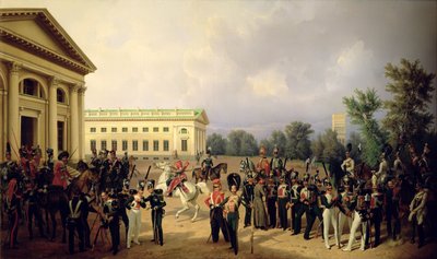 The Russian Guard in Tsarskoye Selo in 1832 by Franz Krüger